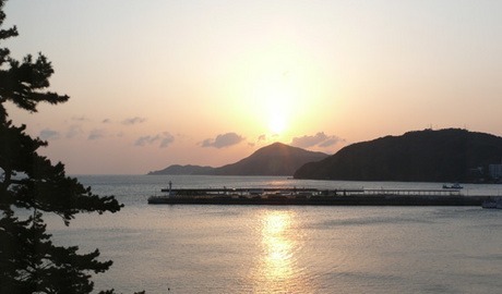 Sunset over Toba Bay